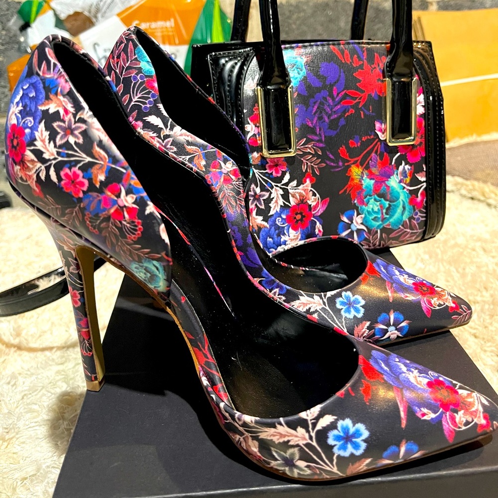 Bebe matching shoes and bag